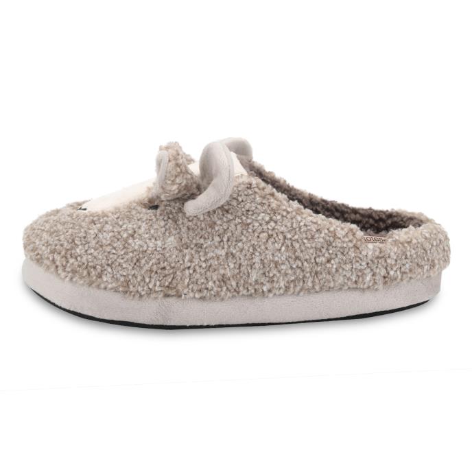 totes toasties® Mens Goat Novelty Mule Slipper Grey Extra Image 4
